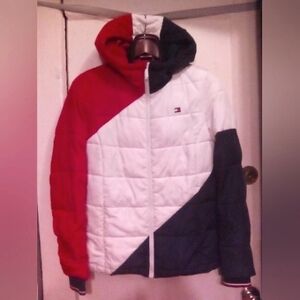 TOMMY HILFIGER HOODED PUFFER / BUBBLE JACKET